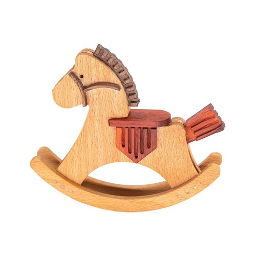 Wooden rocking horse miniature - rocking,