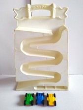 Vintage 1991 Fisher Price Tumbling Racers Car Track + 3 Cars