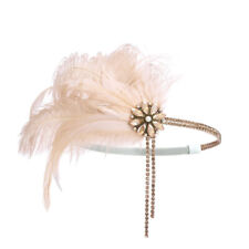 20s Gangster Flapper Headpiece 1920s Headband Feather Bridal Great Gatsby