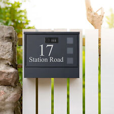 Wall Mounted Black Lockable Post Box Personalised Mailbox with Combination Lock