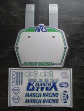 MRD BMX BIKE NUMBER PLATE AND STICKER SET OLD SCHOOL BMX ORIGINAL 80s VINTAGE BM
