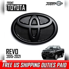 Genuine Matte Black 19CM Logo Emblem Badge For Toyota Hilux Revo Rocco 2015-2020