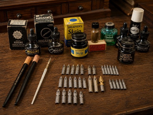 Vintage calligraphy lot dip - vintage,