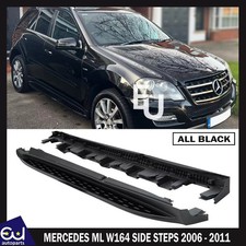 NEW FOR MERCEDES ML W164 SIDE STEPS RUNNING BOARDS OE STYLE ALUMINIUM ALL BLACK