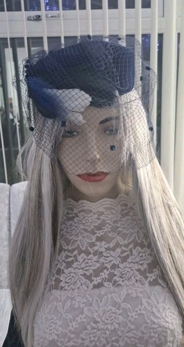 Ladies vintage navy - vintage, velvet