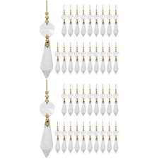  Set of 2 Light Fixture Pendants Crystal Chandelier Parts Hanging Ornaments