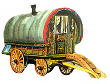 Romany Gypsy Bow Top Caravan Plaque - Gypsy Caravan - Gypsy Caravans WT22-P