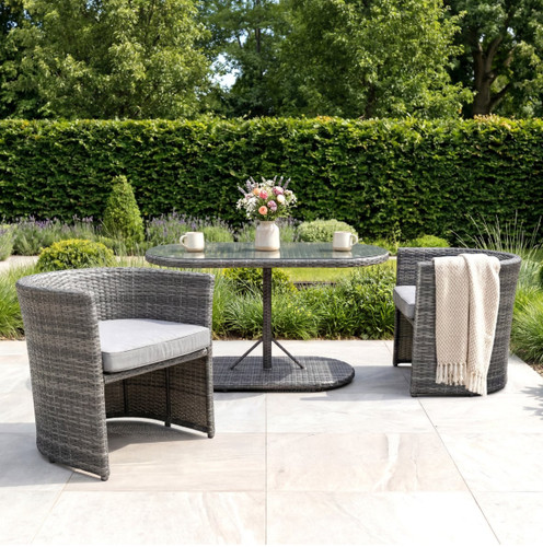 Tropez rattan bistro set - rattan,