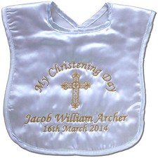  Christening Baptism Bib Baby