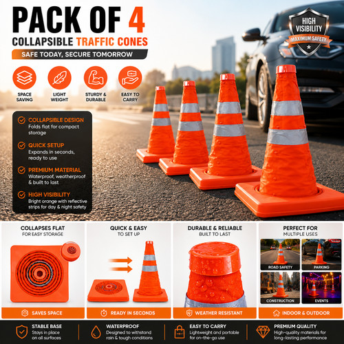 Safety traffic cone pop - cone, up