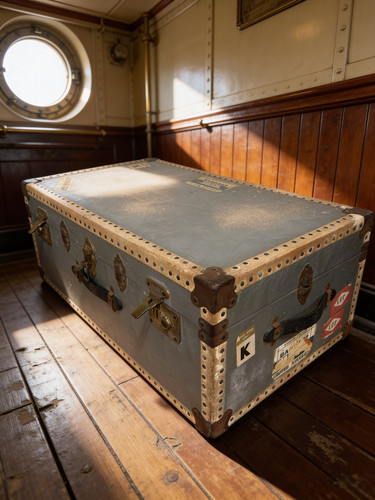 Vintage travel trunk - , old
