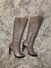 Vintage Topshop Brown Leather Knee High Boots - UK Size 6 EU 39