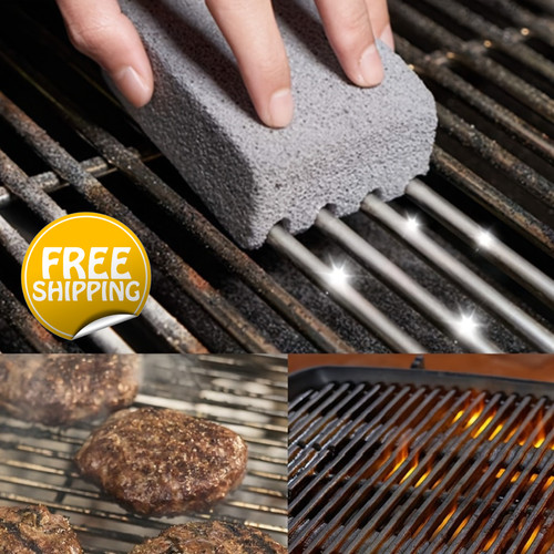 Bbq grill cleaning brick - grill,