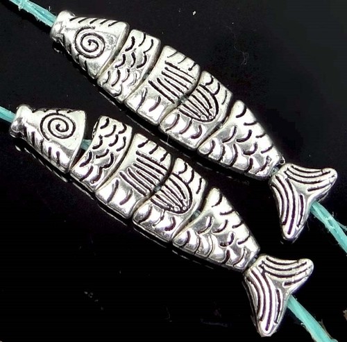 Greek worry fish silver - 2,