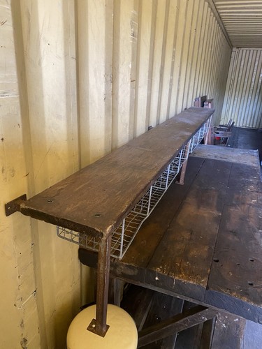 Vintage school bench with - vintage,