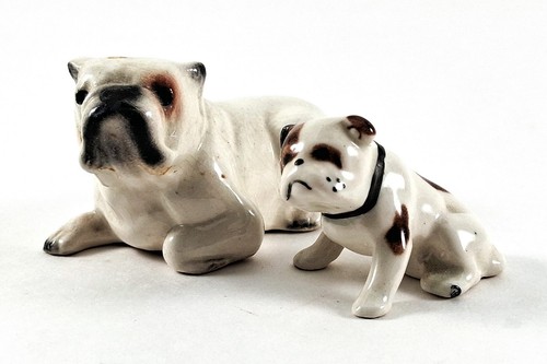 Bulldog porcelain pair of - ,