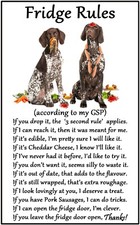 German Shorthaired Pointer Gift - Large Fridge Rules flexible Magnet 6" x 4" 