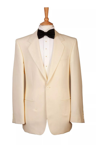 Ivory tuxedo jacket single - ivory,