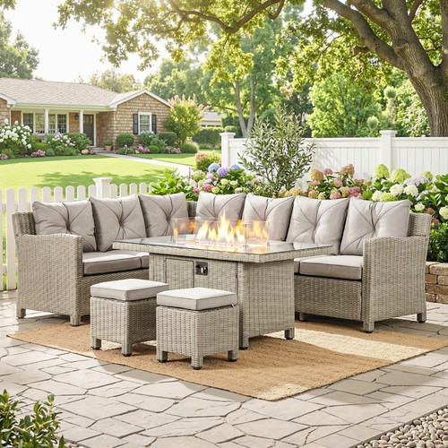 Pcs outdoor rattan corner - 5,