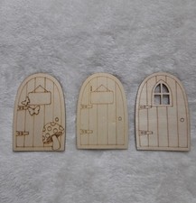 3 Pack Wooden Fairy Doors