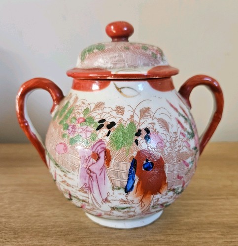 Antique japanese sugar bowl - antique,
