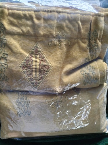 Curtains gold tapestry style - curtains,