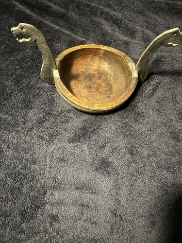 Wooden handmade bowl with saga - wooden,