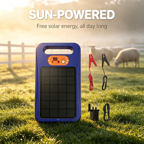 Solar electric fence - electric, energiser