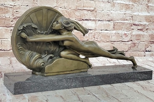 Bronze sculpture art deco - art, nude