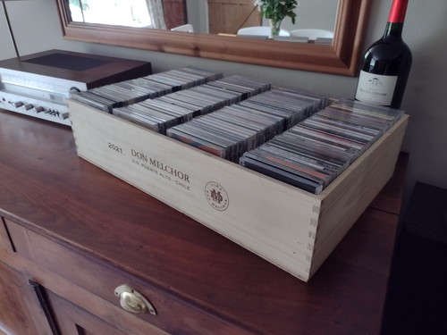 Storage box wooden wine - cd, ~