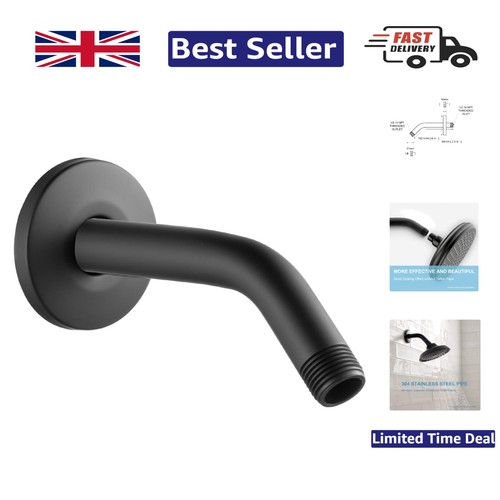 15cm shower arm matte black - 15cm, in