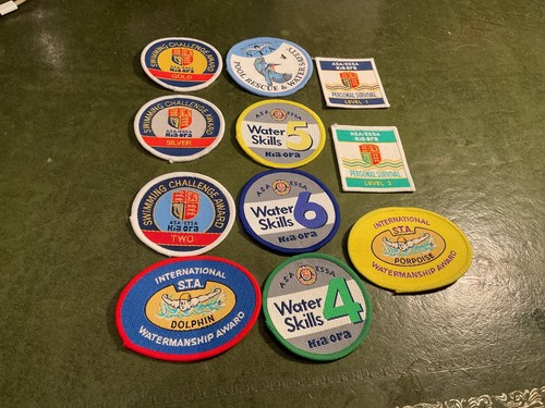 Sew swimming badges 11 - swimming, x