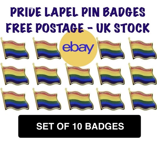 Lgbtq pride pin badges x10 - pin,