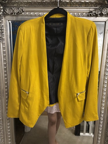 Zara women yellow blazer - zara,