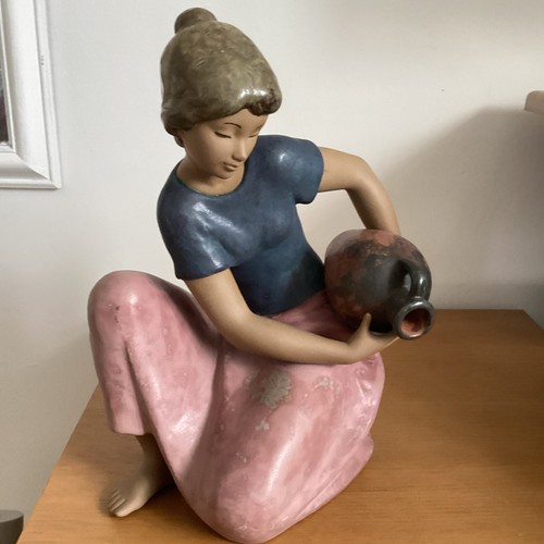 Lladro gres young water - gres, girl