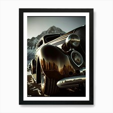 Hot Rod Car 1 Art Print Framed