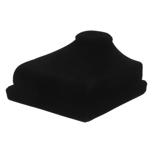 Black velvet necklace pendant - black,