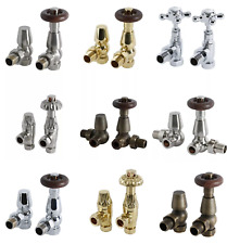 Traditional Thermostatic Manual Angled & Corner Radiator Valves Pipes- Milano