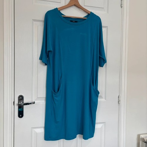 Turquoise cocoon dress - turquoise, uk