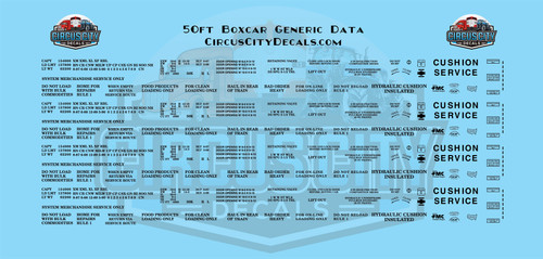 50ft boxcar generic data - 50ft,