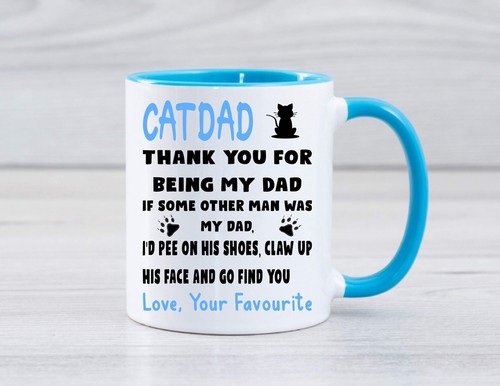 Cat dad funny gift - fathers, day