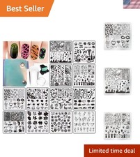 15Pcs Nail Stamping Plates Set
