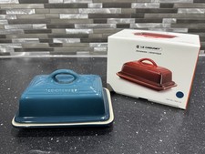 Le Creuset New Stoneware Ceramic Deep Teal Butter Dish With Lid RRP £45