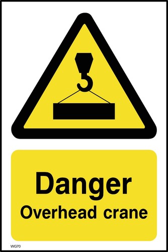 Danger overhead crane - danger,