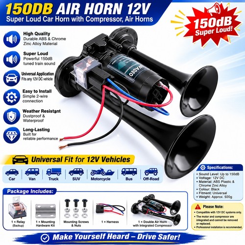 150db air horn 12v - 150db, super