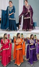 Designer Punjabi Stitched Sharara Palazzo Salwar Suit Kurti Plazzo Salwar Kameez