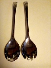 SHEFFIELD CHROME PLATED SALAD FORK AND SPOON