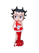 Large Resin Statue Figurine By Betty Boop With Red Collectible Clothes