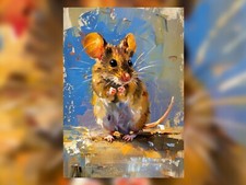 Curious Mouse Portrait 5"x7"