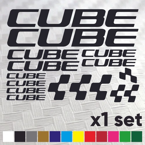 Cube bike stickers - cube, vinyl